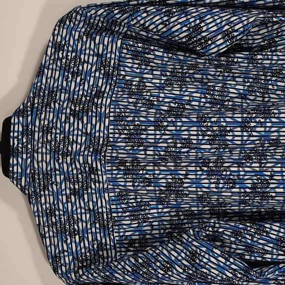 NWT VISCONTI BLACK black/blue shirt, Sz S - Picture 10 of 12